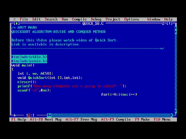 Looking for a quick sort easy program in c? Here is a complete working code example for you.