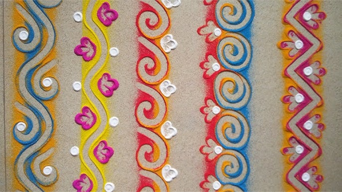 Think making border rangoli is difficult? Try these quick and easy border rangoli methods anyone can do.
