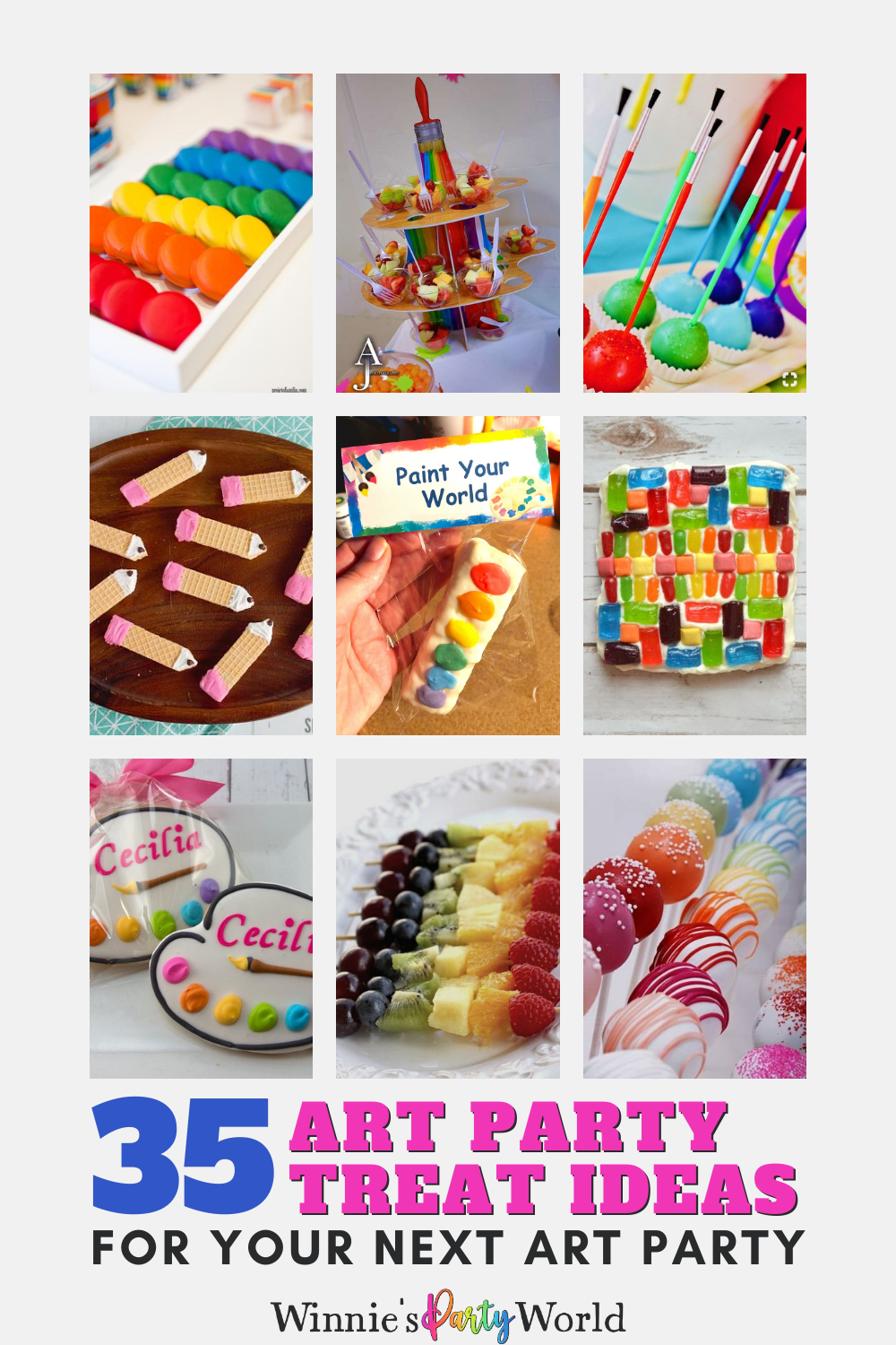 Need art party food ideas? Get inspired with these creative and colorful treats everyone will love!
