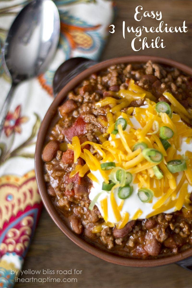 Want the simplest quick easy chili ever? This recipe uses few ingredients and is so tasty.