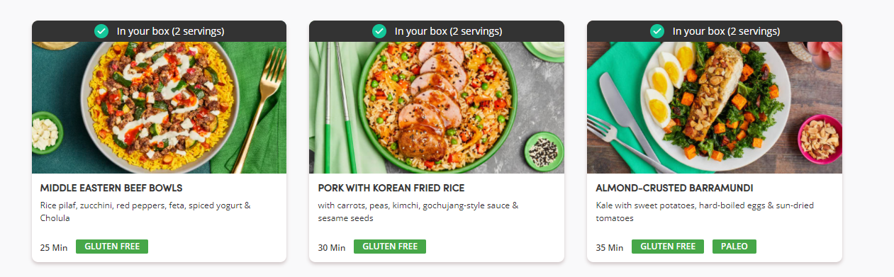 Want Green Chef Gluten Free meals? Here are the best options for your specific dietary needs right now.